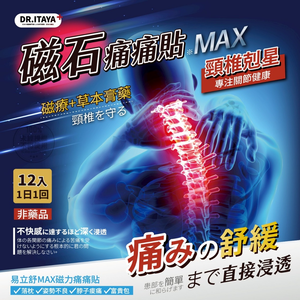 DR.ITAYA 易立舒MAX磁力痛痛貼12貼入